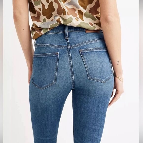 Madewell 9 Inch High Rise Skinny Crop Jeans Delmar Wash Distressed Size 29 - Picture 4 of 15